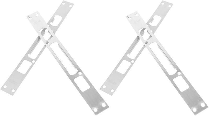 4 قطع من مجموعة لوحات تعزيز أقفال الأبواب عالية الأمان من الفولاذ المقاوم للصدأ للقفل المزلاج - Image 1