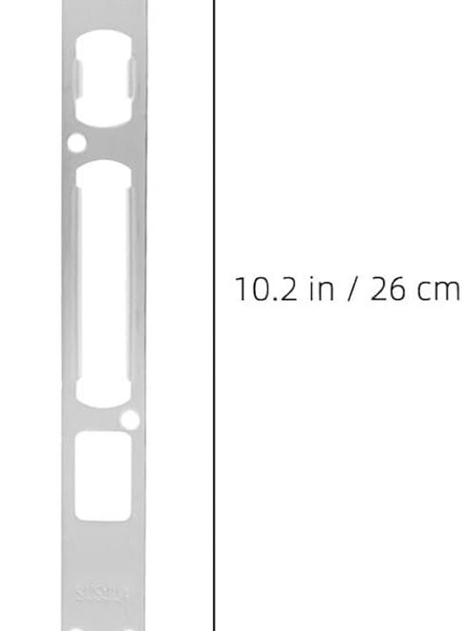 4 قطع من مجموعة لوحات تعزيز أقفال الأبواب عالية الأمان من الفولاذ المقاوم للصدأ للقفل المزلاج - Image 3