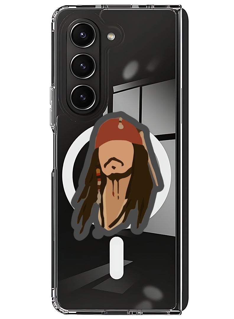 Theodor Magnetic Case for Samsung Galaxy Z Fold 5 Compatible with MagSafe Wireless Charging, Shockproof Phone Bumper Cover Pirate - Image 1