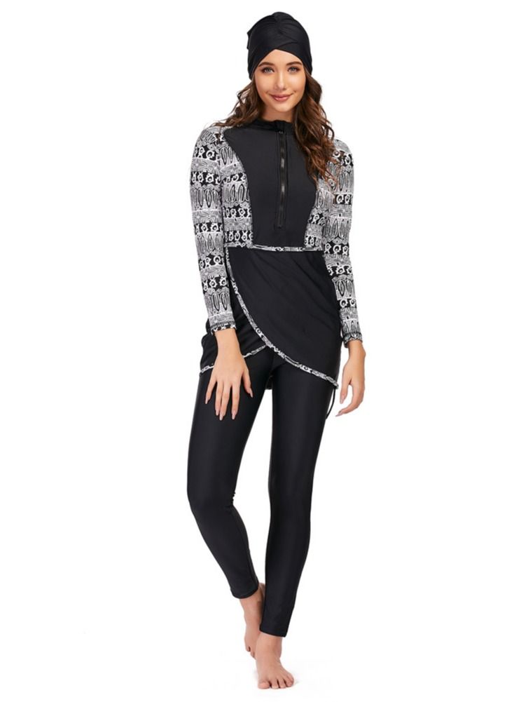 Loquat Swimsuit 3-piece Long Sleeved Trousers Hat