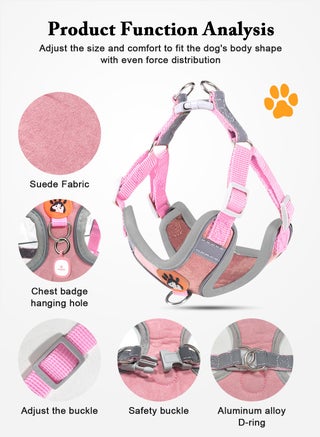 Small Dog Harness No Pull, Adjustable Dog Strap, Easy Control Padded Dog Vest Harness, Reflective No-Pull Pet Harness for Outdoor Walking，Training - view 4