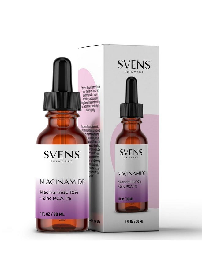 Svens Skincare Niacinamide (Vitamin B3) & Zinc Pca Serum Soothing Organic Aloe Vera And Hyaluronic Acid Facial Treatment 1 Fl Oz  - Image 1