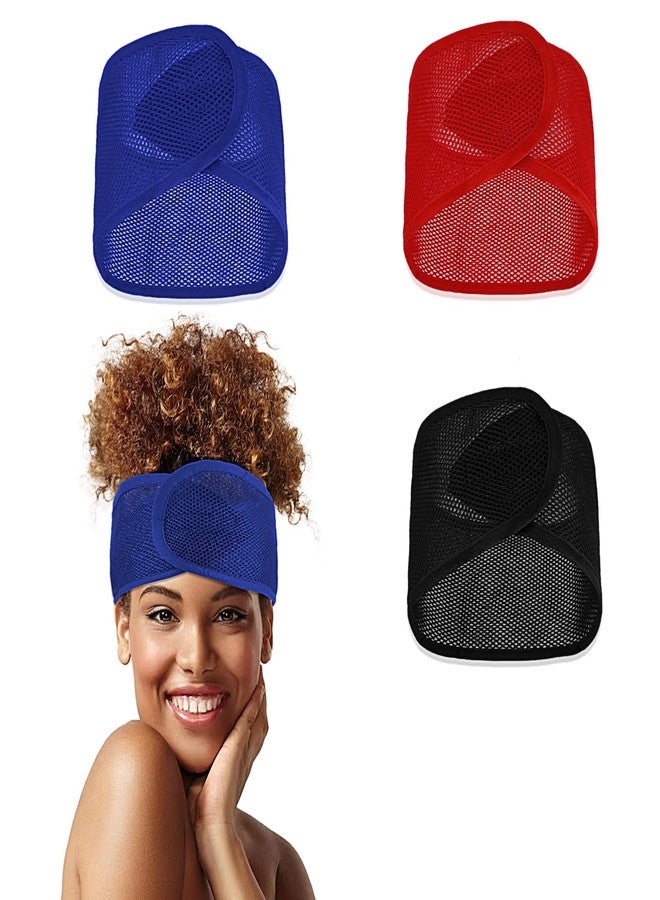 Aster 3-Piece Mesh Hair Wraps for Black Women - Adjustable Sleep Caps for Long Short Hair - Image 1