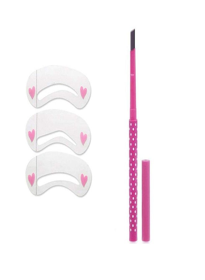 Futaba Waterproof Eye Brow Pencil with stencil - Black - Image 1