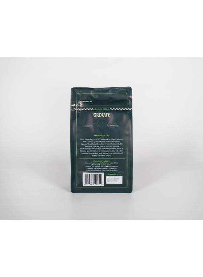 Orocafe Espresso Roasted Coffee Beans 250g – Intense Dark Roast Signature Esspresso Blend Arabica & Robusta Coffee beans, Single Uganda Origin - Image 3
