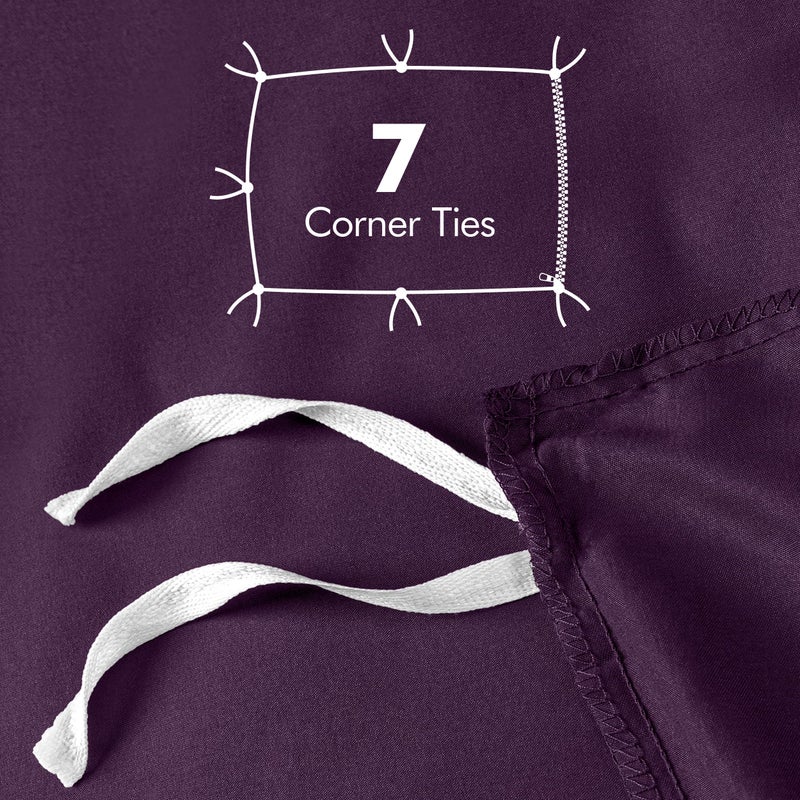 Utopia Bedding Duvet Cover Queen Size - 3 Piece with Zipper Closure - 1 Comforter Cover 90X90 Inches & 2 Pillow Shams 20X26 Inches (Purple) Comforter Not Included - Image 5