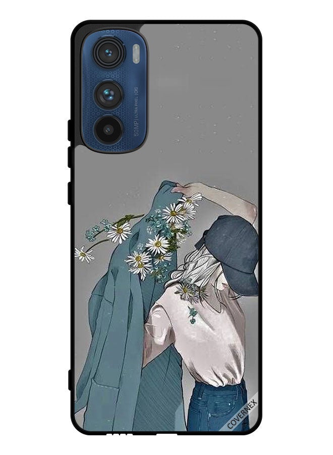 Covernex Protective Case Cover For Motorola Edge 30 Cap Girl Wearing Coat Art - Image 1