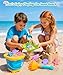 DUDUCOFU Collapsible Beach Sand Toys for Kids Toddlers Collapsible Sand Buckets Sifter and Shovels Rake Diving Gem Pool Toy Set with Mesh Bag Travel Beach Vacation Essentials Toys for Boys Girls - Image 4
