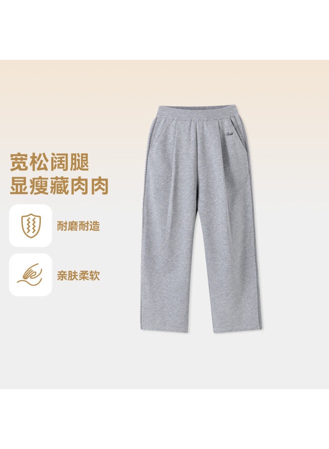 Annil Girls' Straight Leg Pants 2025 Autumn New Wide-leg Loose Sweatpants Slimming Versatile Casual Sports Trousers - Image 2