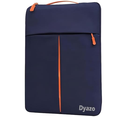 Dyazo Laptop Sleeve Case 13-13.3 Inch | Slim Protective Cover with Handle & Front Accessories Pocket | Compatible for MacBook Air/Pro, HP, Dell, Lenovo & Other Notebooks (Blue & Orange) - Image 1