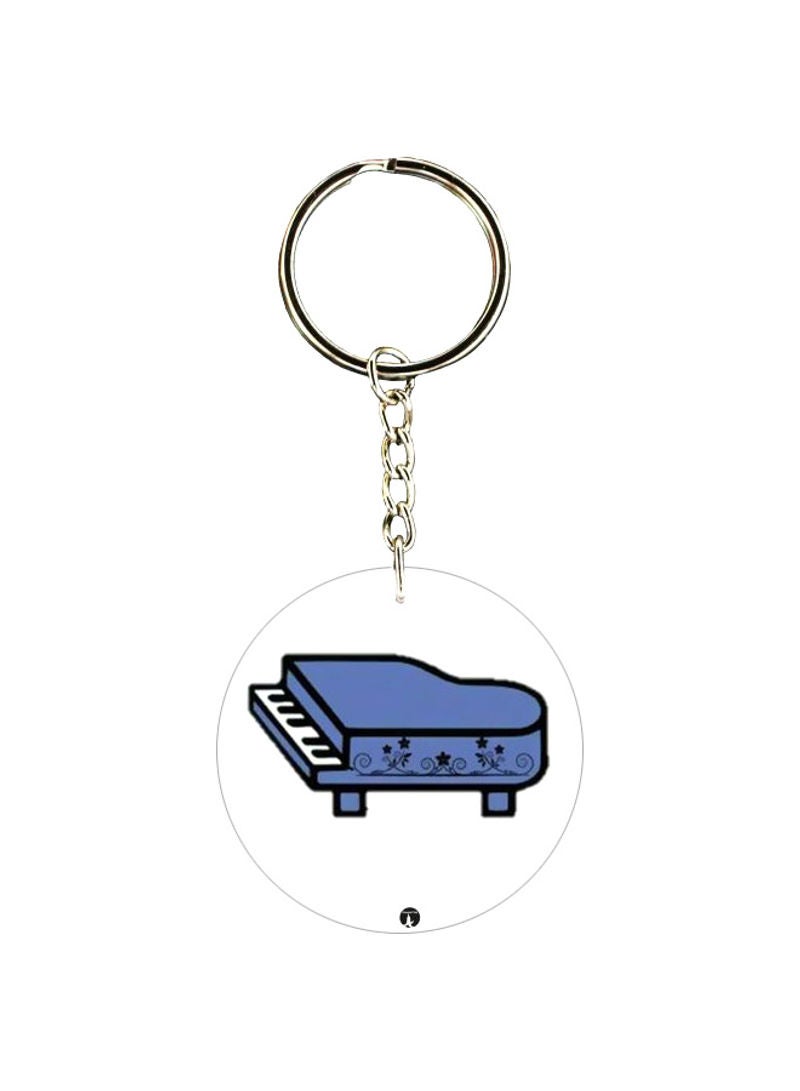 Piano Printed Double Sided Keychain
