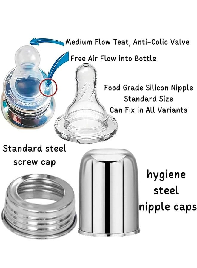 JAAYANSHA Stainless Steel Baby Feeding Milk Bottle, Milk Feeding, Water Feeding (Pack of 1, 240 ml.) - Image 5