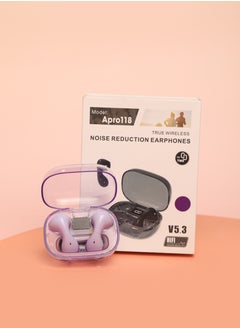 Generic Transparent wireless bluetooth headphones in-ear high sound quality long battery life purple for IPhone Android  - Image 2