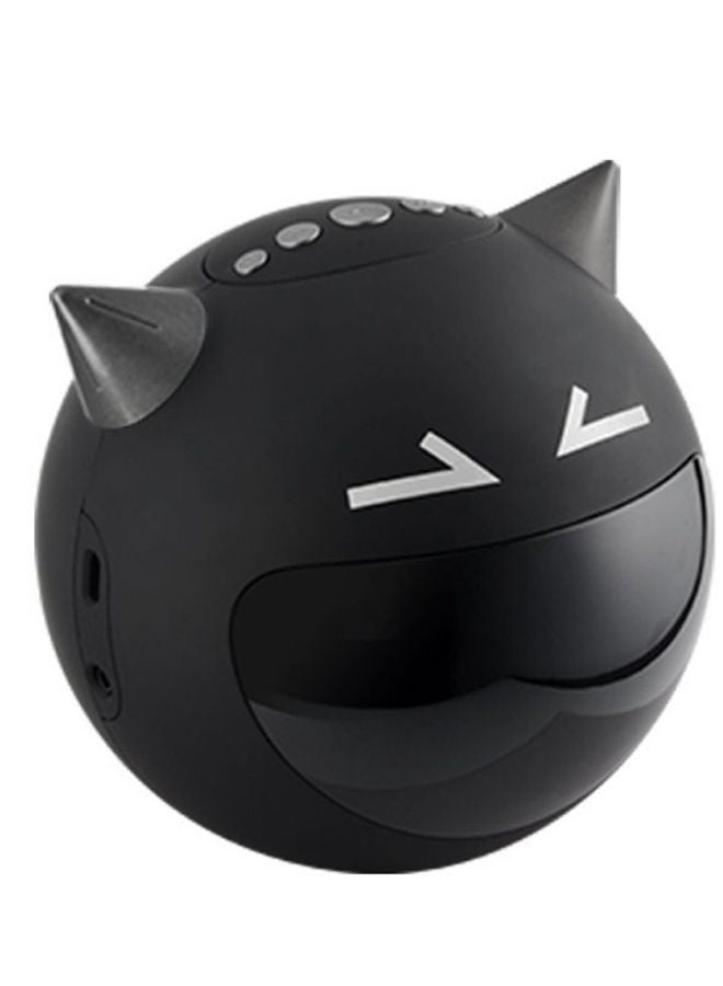 NIBEMINENT Cat Pattern Portable Bluetooth Speaker Black/White - Image 1