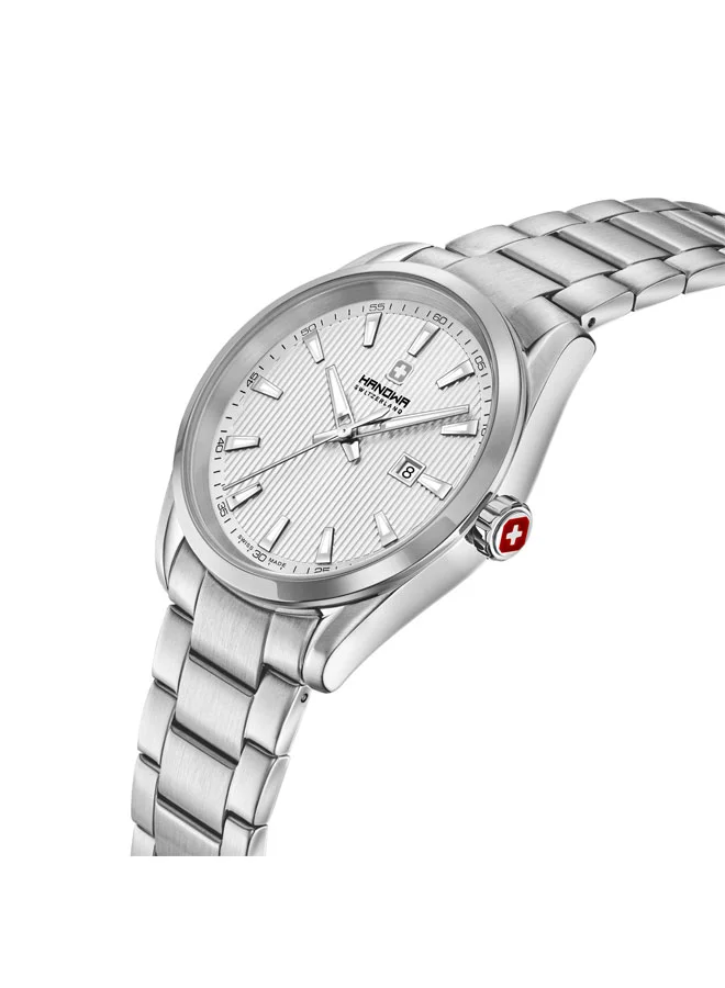Hanowa Oran 42mm Silver Dial Stainless Steel Bracelet Watch for Men
