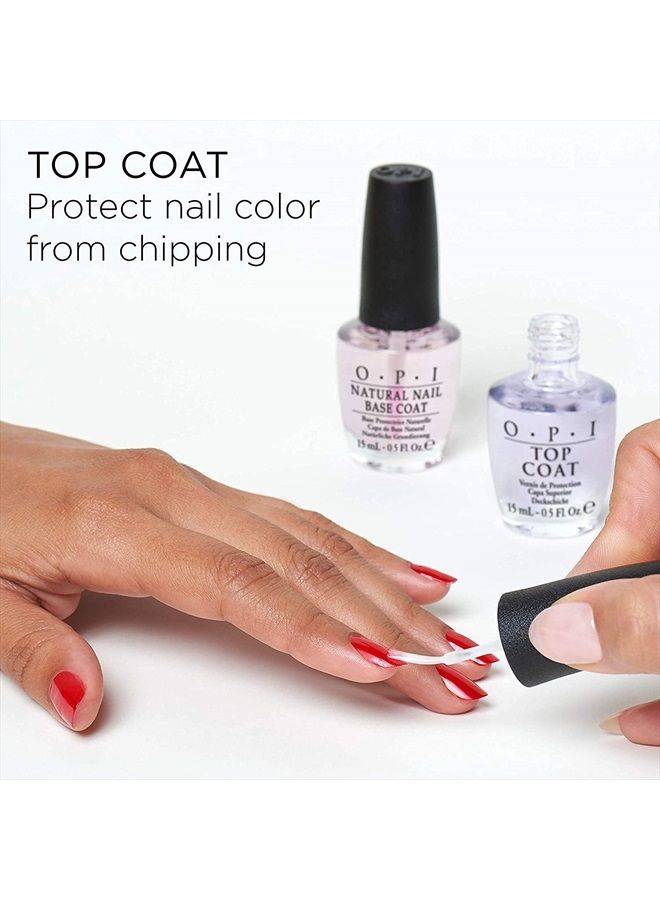 OPI طلاء أظافر طلاء علوي، مكثف، مكثف، لمسة لامعة، يحمي لون الأظافر من التقشر، مظهر يشبه الجل، 0.5 أونصة سائلة - Image 2