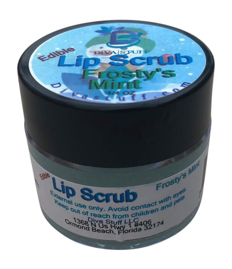 Diva Stuff Ultra Hydrating Lip Scrub for Soft Lips Gentle Exfoliation Moisturizer Conditioner Frostys Mint oz Made in the USA