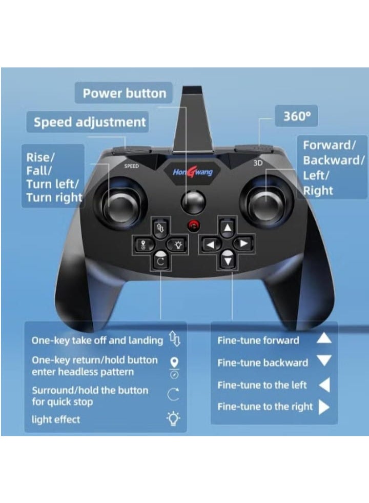 L0712 Kids Remote Control Fighter Drone – 2.4GHz RC Airplane with 360° Rotation, LED Lights, One-Button Takeoff and Landing, Rechargeable Battery, Durable Foam Toy Airplane - Image 5