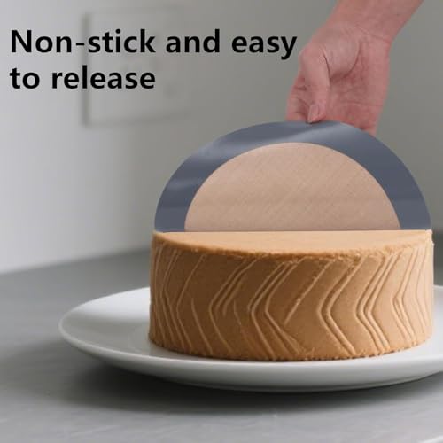 SARVANGAH Round Silicone Baking Mats, 9inch Silicone Mats for Baking Easy to Clean, Reusable Baking Mats, Silicone Circle Mats for Cake Pan(Grey) (Pack of 2) - Image 5