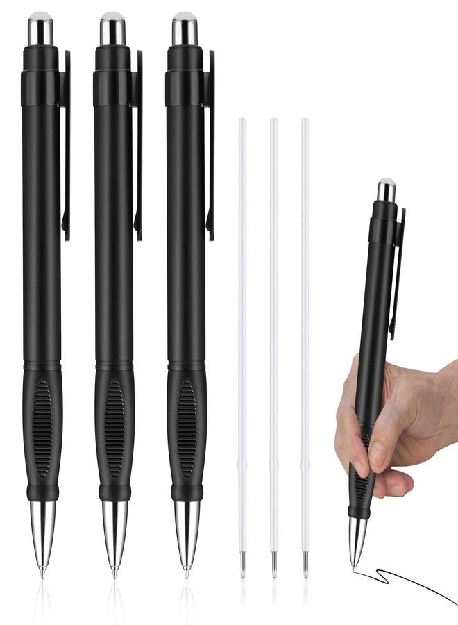Amabro Extra Large Ballpoint Pens with 3PCS Refills Easy Grip Jumbo Pen Black Ink Fat Pens for Enhanced Writing Stability Weighted Pens for Arthritis And Elderly Office School Writing - Image 1