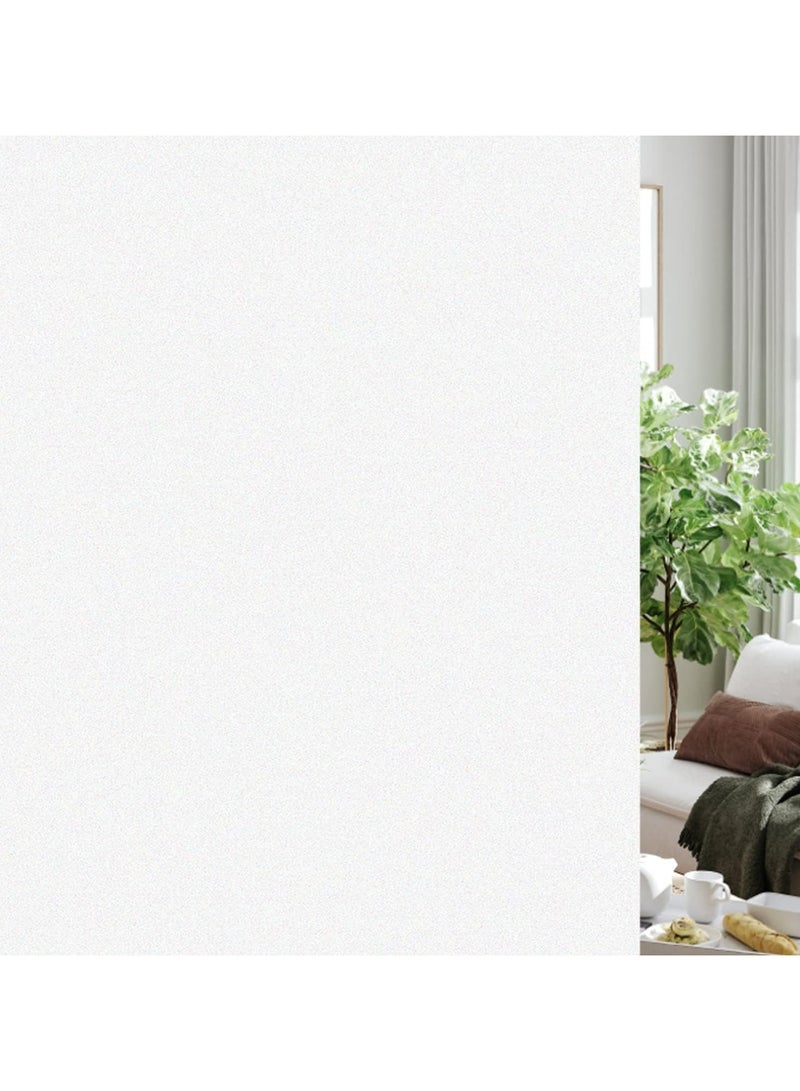 Today Idea Frosted Window Privacy Film Heat Control UV Blocking, Static Cling Non-Adhesive Reusable Door coverings for Bathroom Home Office (Frosted, 35.4 Inch x 6.5 Feet) - Image 1