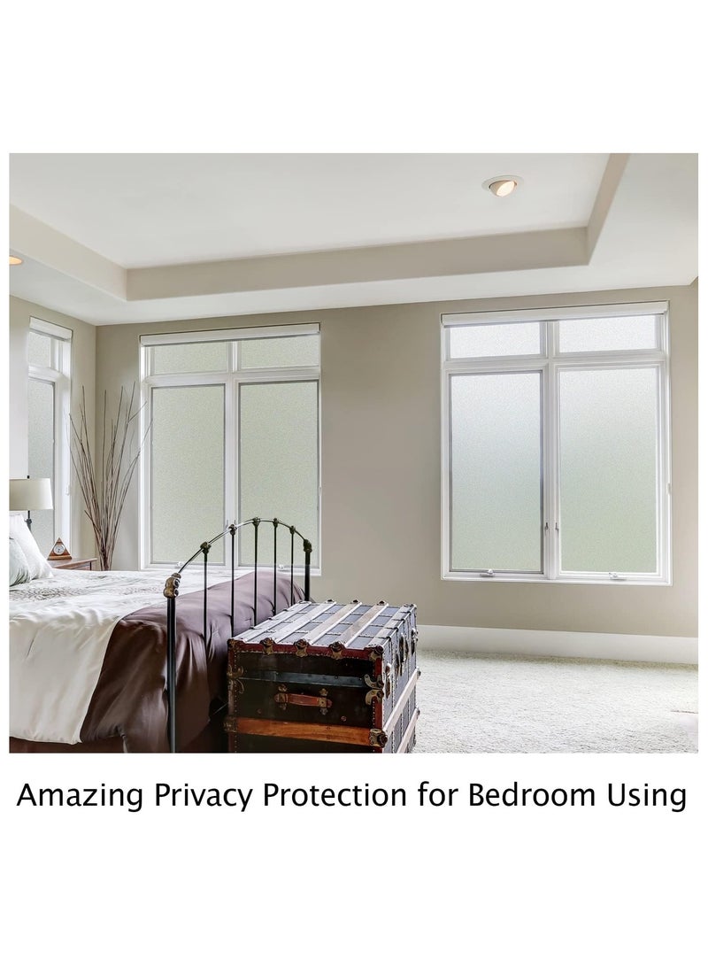 Today Idea Frosted Window Privacy Film Heat Control UV Blocking, Static Cling Non-Adhesive Reusable Door coverings for Bathroom Home Office (Frosted, 35.4 Inch x 6.5 Feet) - Image 4