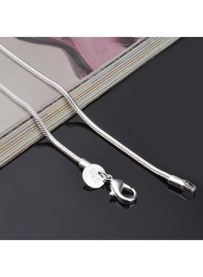 NIBEMINENT 925 Sterling Silver Snake Design Lobster Clasp Chain Necklace - Image 5