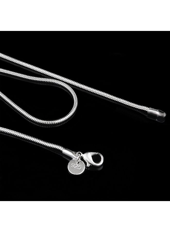 NIBEMINENT 925 Sterling Silver Snake Design Lobster Clasp Chain Necklace - Image 3