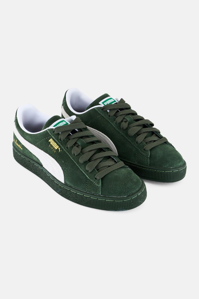 PUMA Kids Boy Suede Classic XXI Dubai Lace Up Outdoor Shoes, Dark Green - Image 1