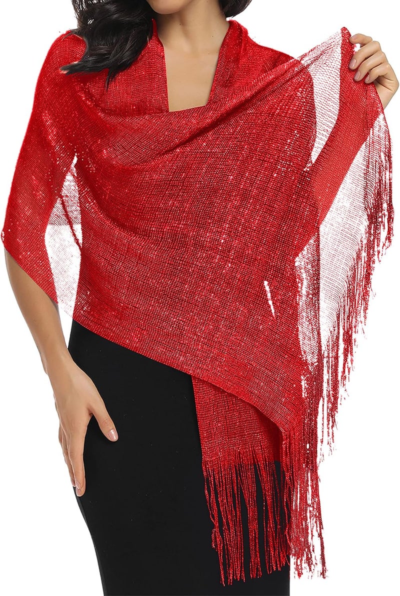 Rheane Shawls and Wraps for Evening Dress, Sparkle Shawls for Women with Buckle - Elegant Wedding Party Formal Shoulder Wrap - Image 3