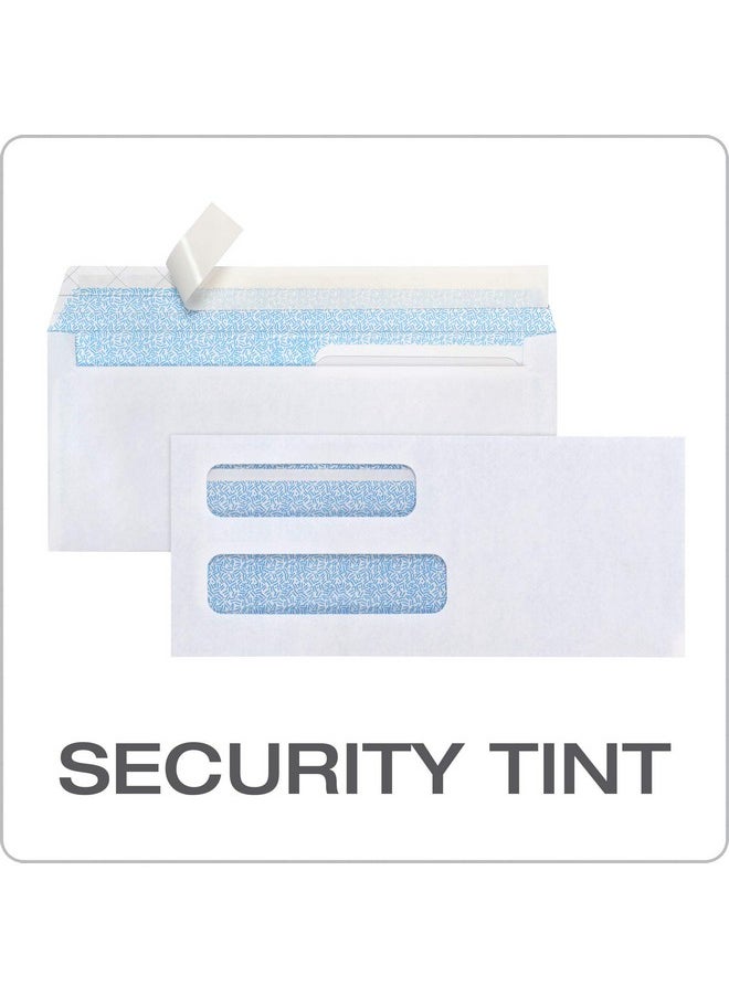 Columbian 8 5/8 Security Envelopes 500/Box Double Window 35/8" X 85/8" Release & Seal Self Seal Simplysafe Tamper Evident White (Colo156)  - Image 3
