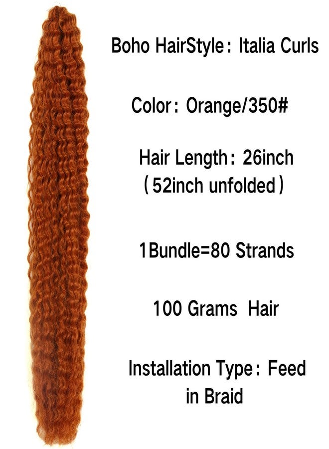 Leticia Copper Ginger Boho Braiding Hair Pre stretched for Boho Braids Micro Wave Crochet Boho Braids - Image 3