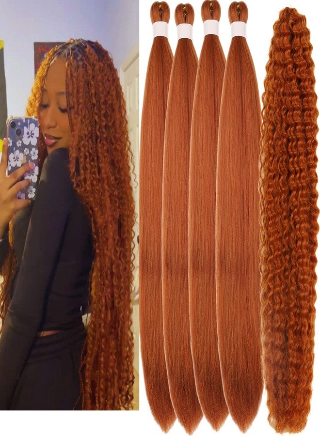 Leticia Copper Ginger Boho Braiding Hair Pre stretched for Boho Braids Micro Wave Crochet Boho Braids - Image 1
