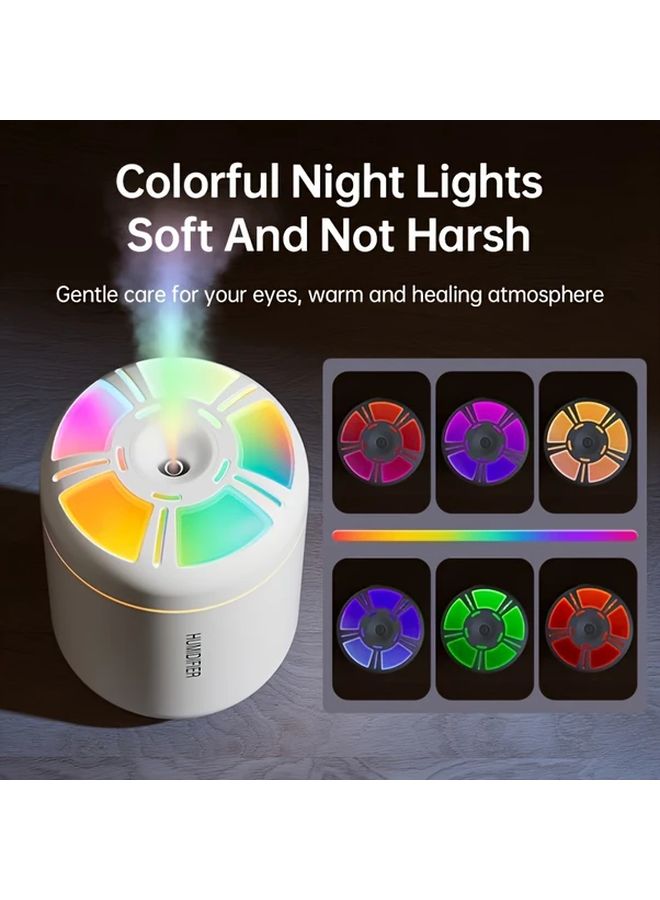White Mini USB Aurora Humidifier With Fragrance Diffuser And Colorful Ambient Light For Bedroom Office Car - Image 4
