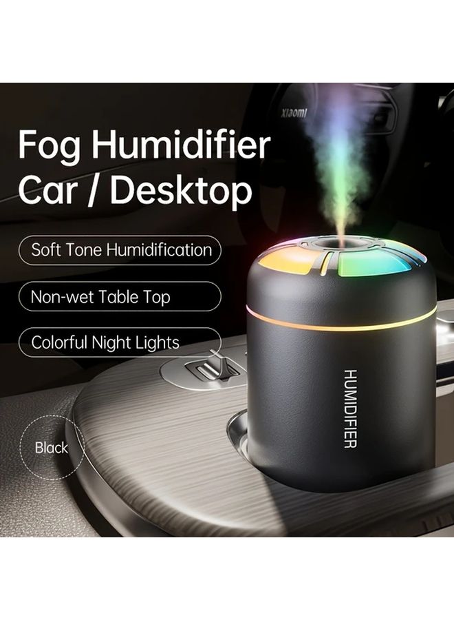 White Mini USB Aurora Humidifier With Fragrance Diffuser And Colorful Ambient Light For Bedroom Office Car - Image 5