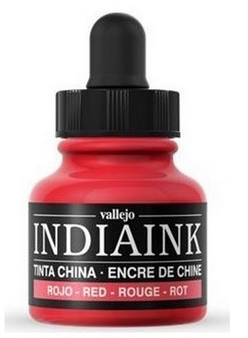 حبر إنديا ٣١٤ أحمر، ٣٠ مل - حبر أكريليك للرسم والخط، مناسب للأعمال الفنية والنماذج والرسوم التوضيحية