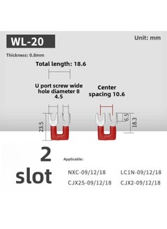 AC Contactor Connecting Piece L1L2L3 Three-phase Power Supply Main Power Short Circuit Bar Star Triangle Contactor Short Circuit Piece-Colour:Red-wl20-2 Bits (applicable To 09/12/18 Contactor)