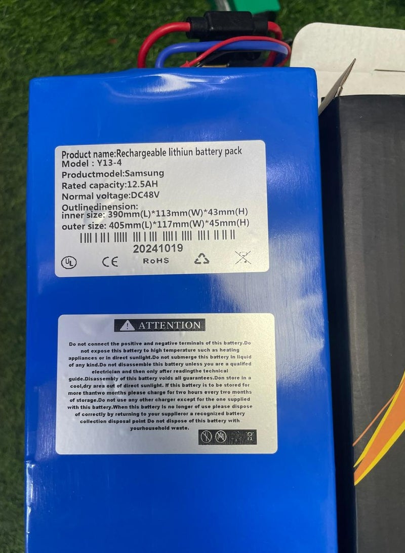 Chenxian Battery Pack 48V 12.5AH Lithium Rechargeable High Quality Battery Pack Suitable for Electric Scooter Electric Bicycles - Image 3