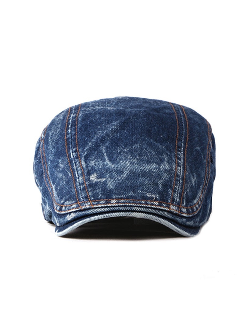 Generic Men's Denim Cotton Flat Cap Ivy Newsboy Cabbie Caps Driving Hunting Hat  - Image 3