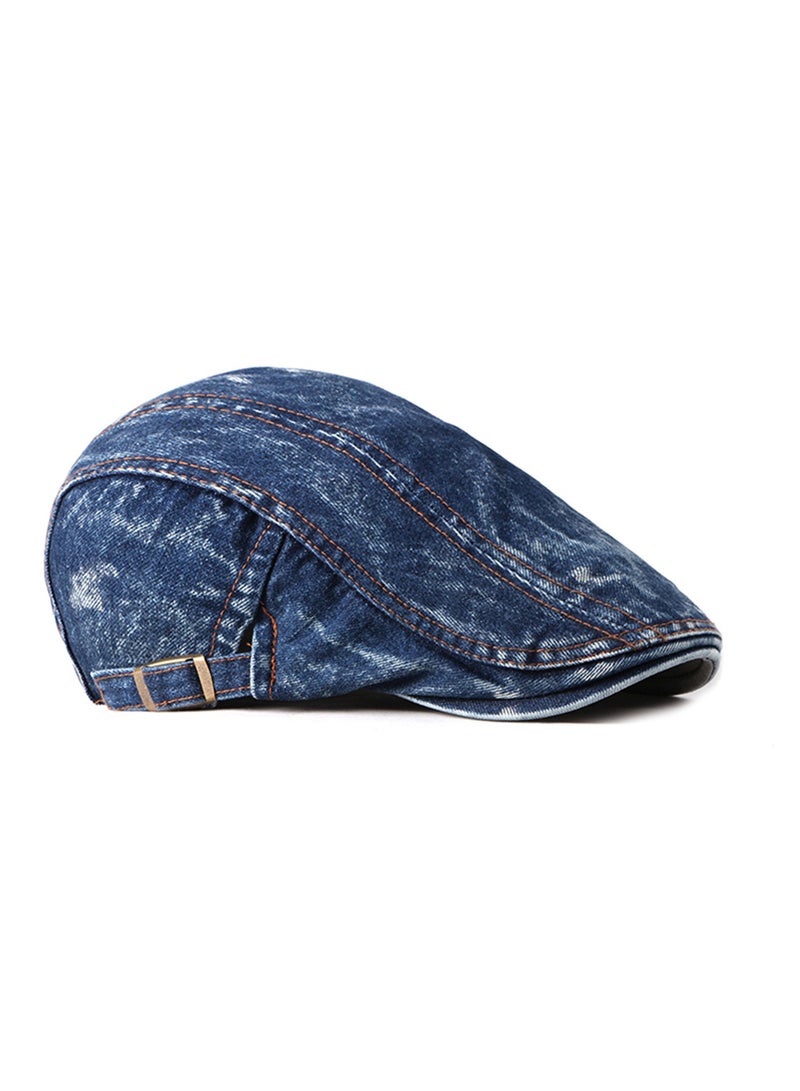 Generic Men's Denim Cotton Flat Cap Ivy Newsboy Cabbie Caps Driving Hunting Hat  - Image 4
