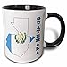 3dRose mug_58773_4"The flag of Guatemala in the outline map and word Guatemala" Two Tone Black Mug, 11 oz, Multicolor - Image 2
