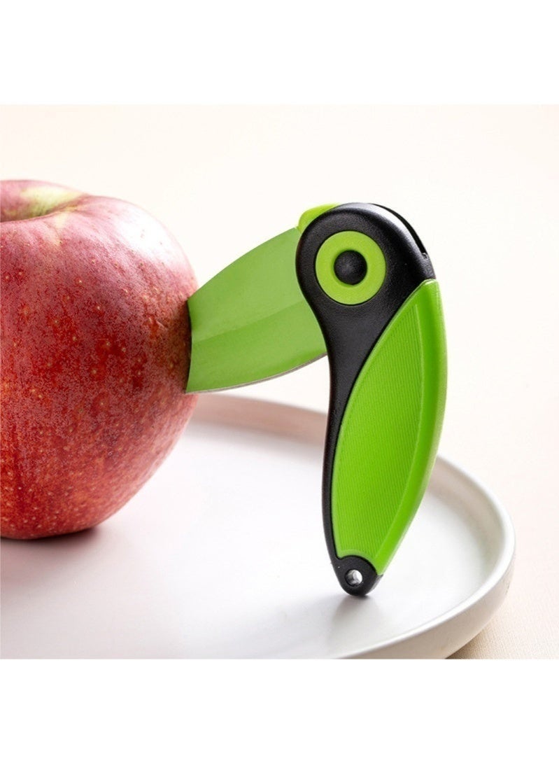 Stainless steel fruit pocket knife with a secure locking mechanism: Comfortable, non-slip handle for precise and quick cutting - Compact telescopic design fits in your pocket or kitchen bag - Ideal for everyday use, travel, and outdoor activities. - Image 4