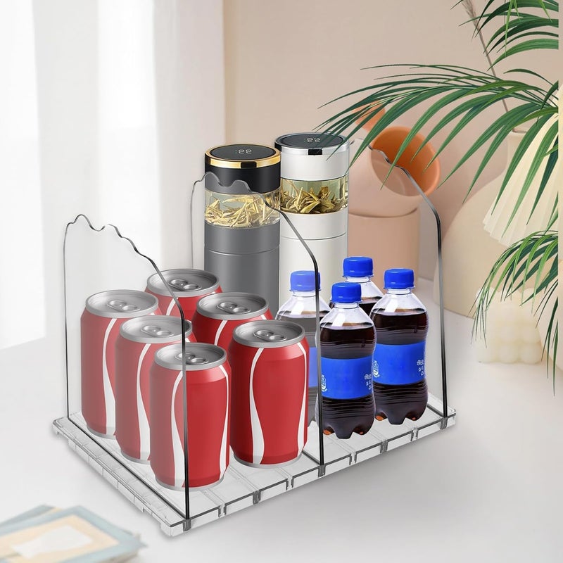 Horoof Home 2-Pack Acrylic Purse Organizer - Clear Handbag Storage Rack with 10 Adjustable Dividers - Image 4