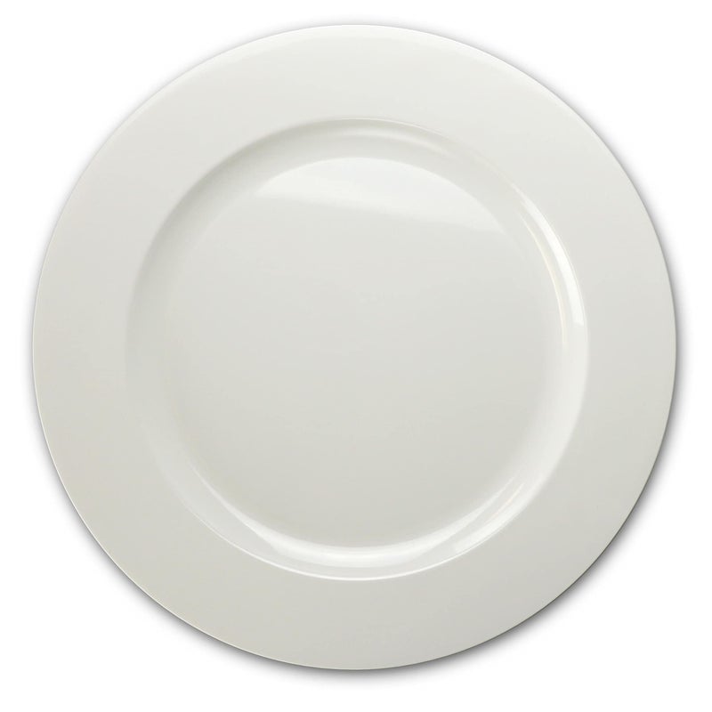 OCCASIONS FINEST PLASTIC TABLEWARE OCCASIONS  120 pcs Chargers pack Wedding Party 12 Disposable Plastic Charger PlatesChargers Plain White 