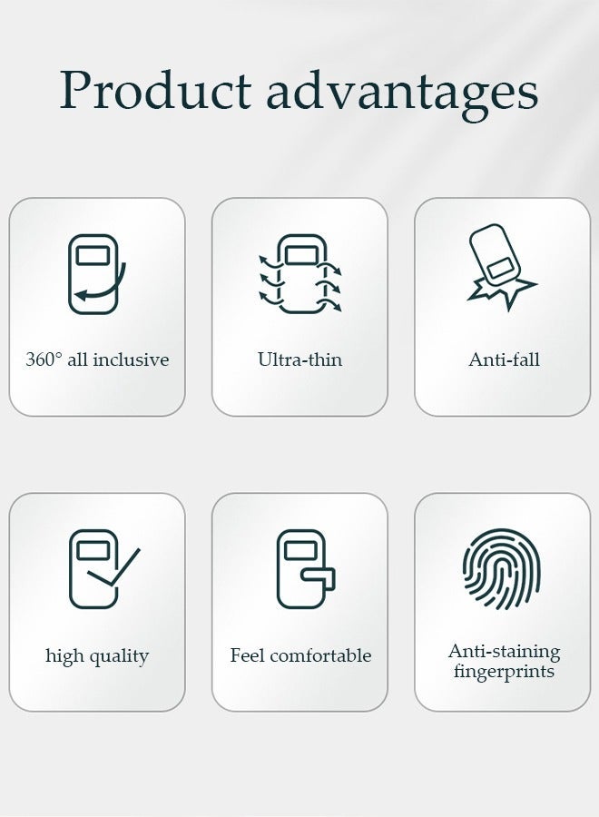 DUNISO Samsung Galaxy Z Flip5 Phone Case Full Body Protective Folding Phone Cover Anti-fall Anti-fingerprint Clear Phone Case for Galaxy Z Flip5 5G Phone Case - Image 2