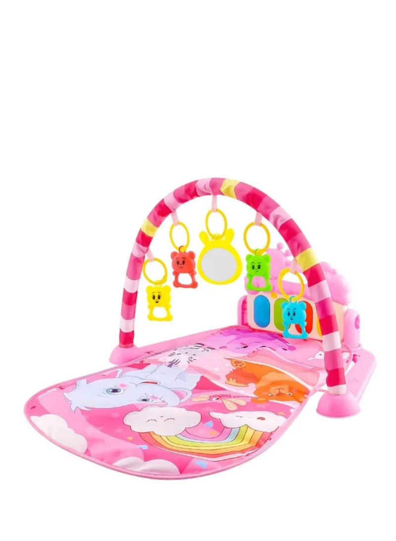 Musical play mat – Activity center for infants with hanging toys and piano on the back