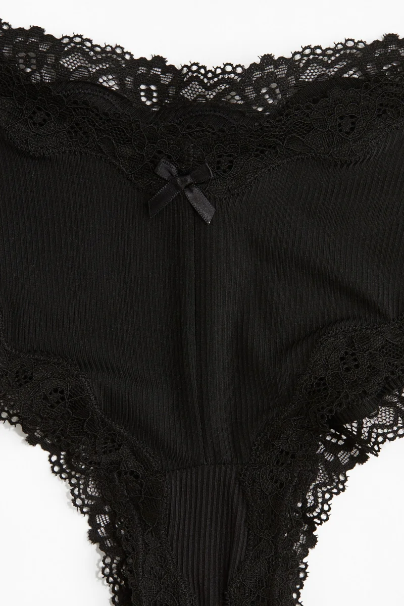 H&M 3-pack microfibre and lace hipster briefs