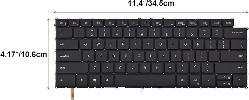 SUNMALL Backlit Replacement Keyboard Compatible with Dell XPS 15 9500 P91F 9510 9520 XPS 17 9700 P92F 9710 9720, Precision 5550 5560 5570 5750 5760 5770 with Backlight - Image 2