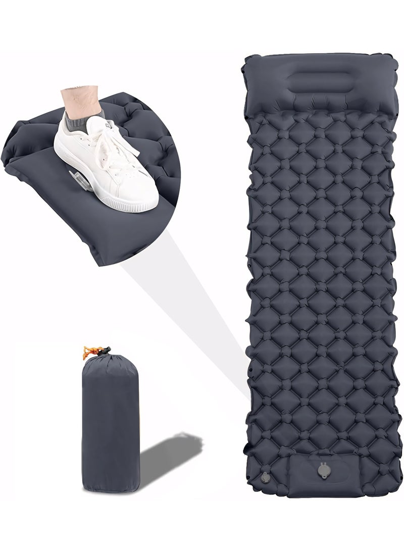 Generic Camping Mattress Sleeping Mat, Ultralight Inflatable Camping Sleeping Pad with Built-in Foot Pump, Hiking Mat Camping Bed Air Mattress for Camping & Hiking Equipment  - Image 1