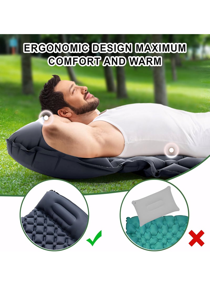 Generic Camping Mattress Sleeping Mat, Ultralight Inflatable Camping Sleeping Pad with Built-in Foot Pump, Hiking Mat Camping Bed Air Mattress for Camping & Hiking Equipment  - Image 2